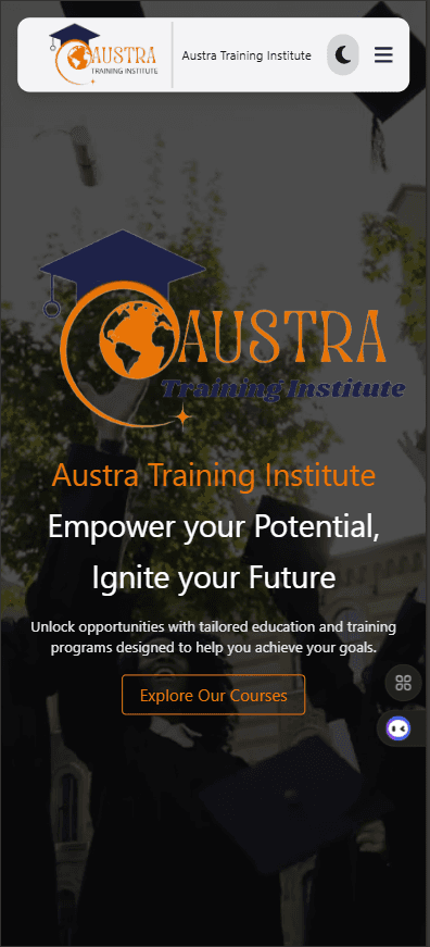 Austra Training Institute mobile screenshot in light mode