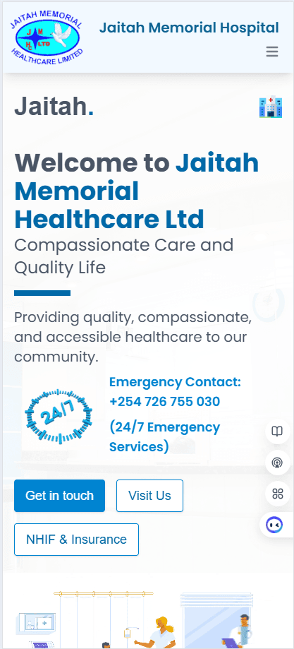 Jaitah Memorial Healthcare Ltd mobile screenshot in light mode