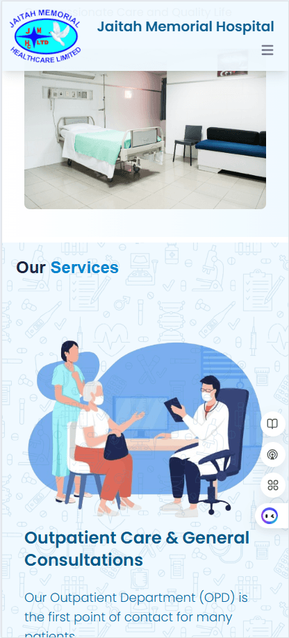 Jaitah Memorial Healthcare Ltd mobile screenshot in light mode
