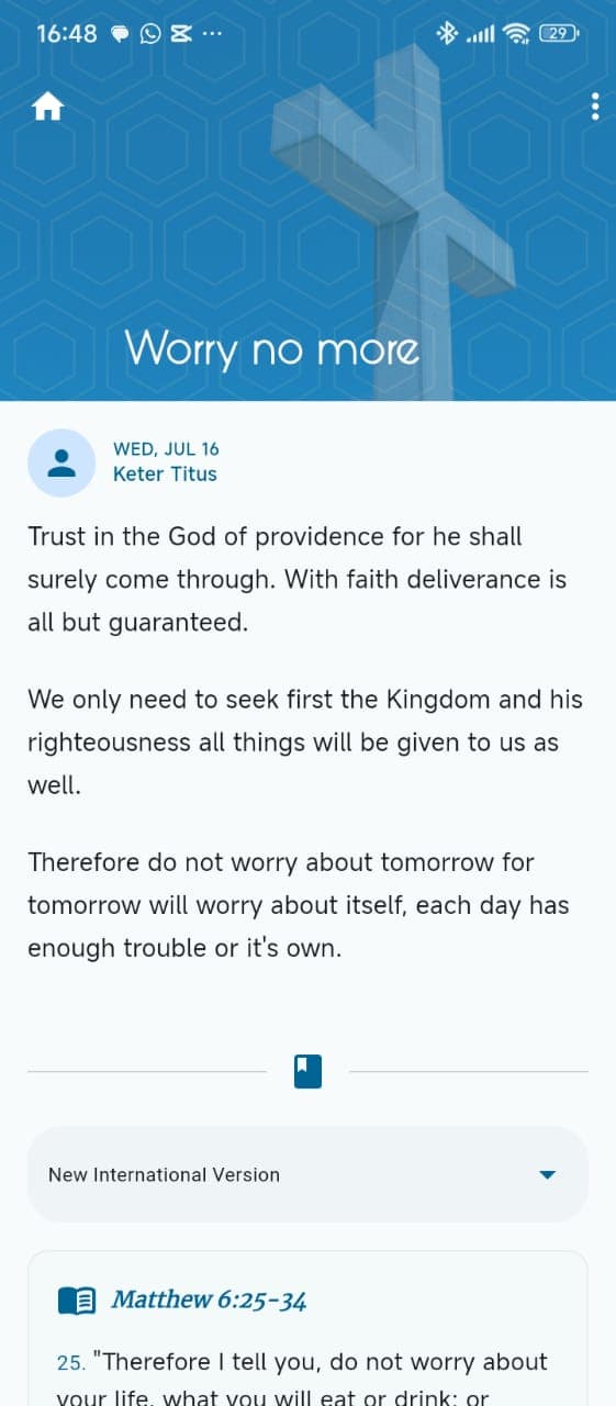 The Shepherd App mobile screenshot in light mode