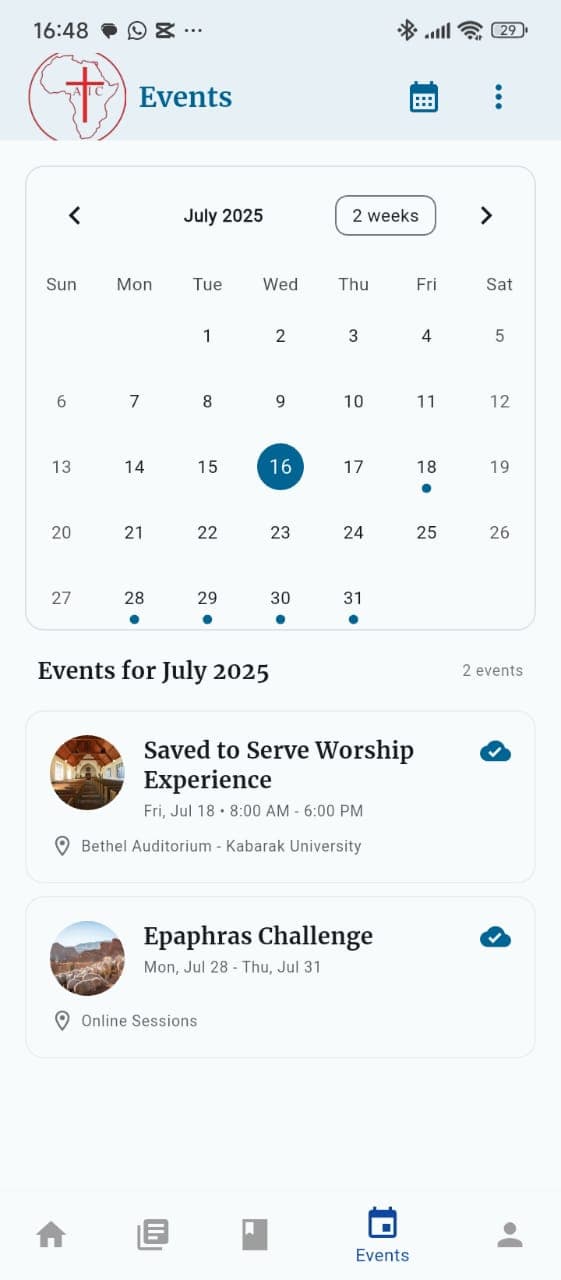The Shepherd App mobile screenshot in light mode